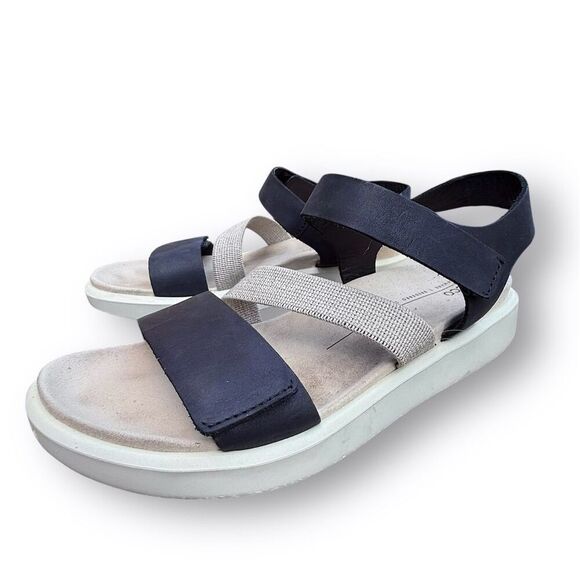 ECCO Women's Flowt 2 Band Blue Slingback Sandals Size EU 37 - Picture 4 of 14